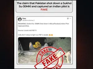 Indo-Pak war fact check: Post claiming a Sukhoi was shot down shows an old photo