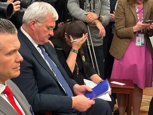 Ukrainian Ambassador lowers her head as Zelensky and JD Vance wrangle | Watch