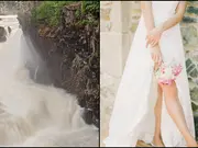 'Trash the dress' trend killed a new bride at a Canada waterfall in 2012. Her story is going viral again