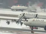 Video: Petrified passengers evacuated after ‘engine issue’ detected in Delta Boeing flight