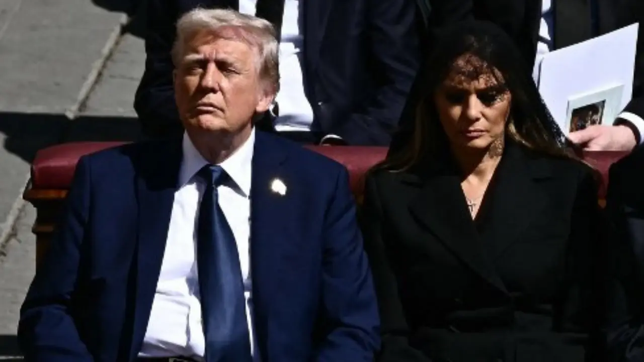 US President Donald Trump and First Lady Melania Trump
