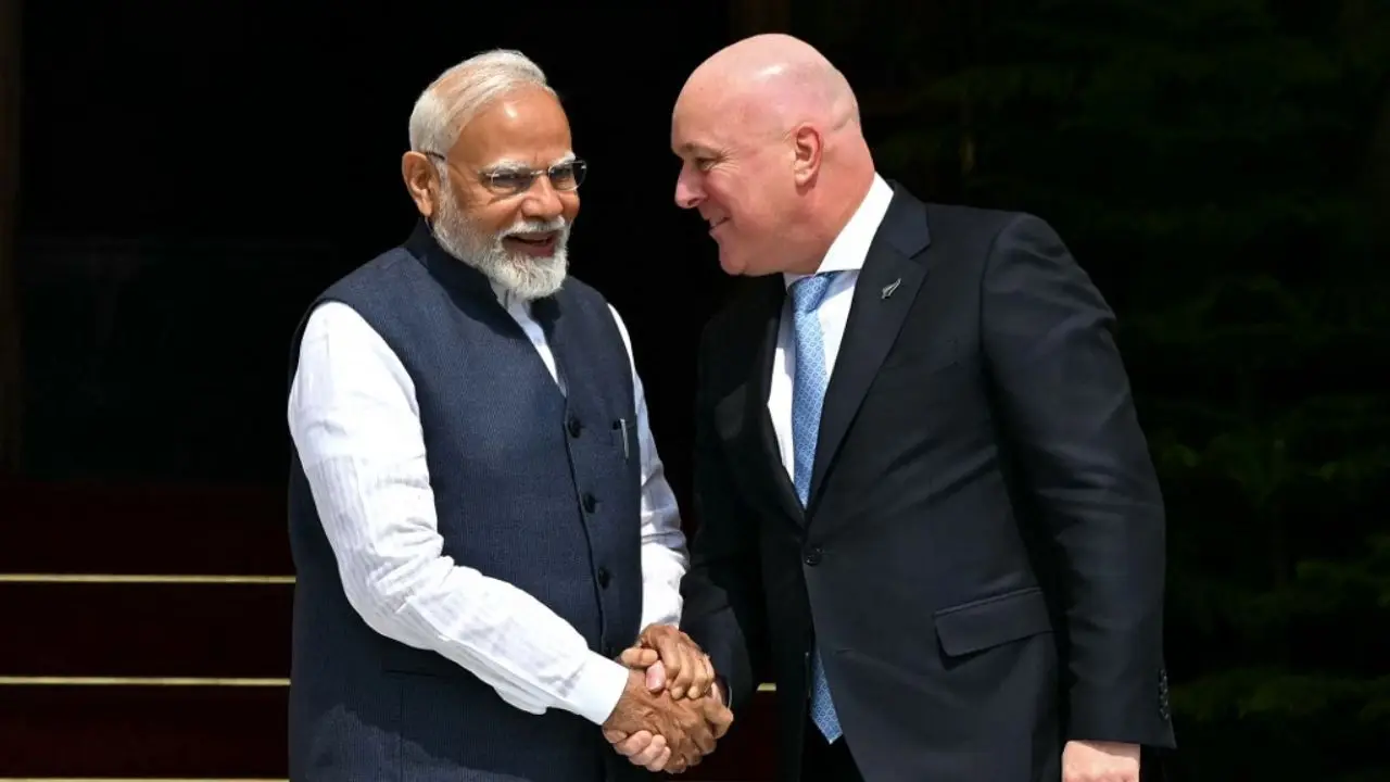 New Zealand PM Luxon cheekily reminds PM Modi of India’s Test series loss to Kiwis at home – Watch