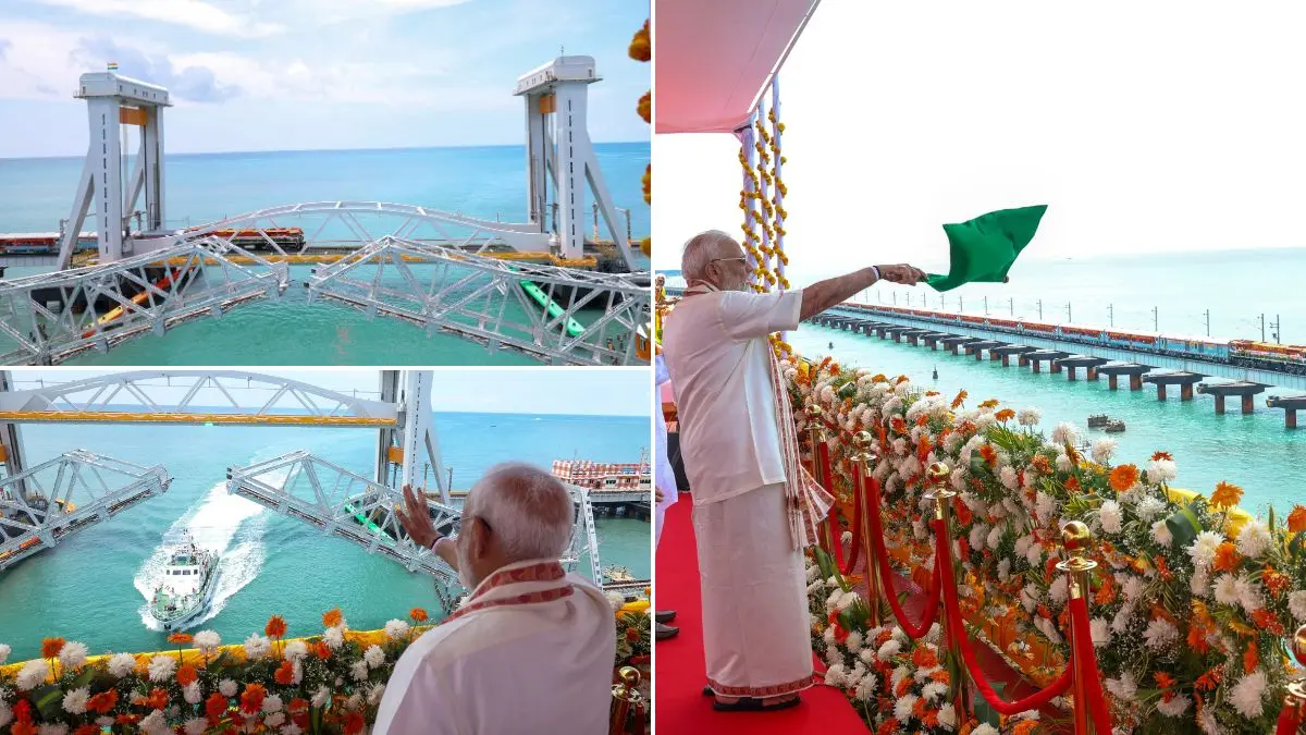 PM Modi inaugurates India's first vertical lift sea bridge in Tamil Nadu- WATCH