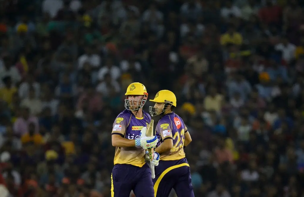 3. Gautam Gambhir and Chris Lynn (KKR, 2017)