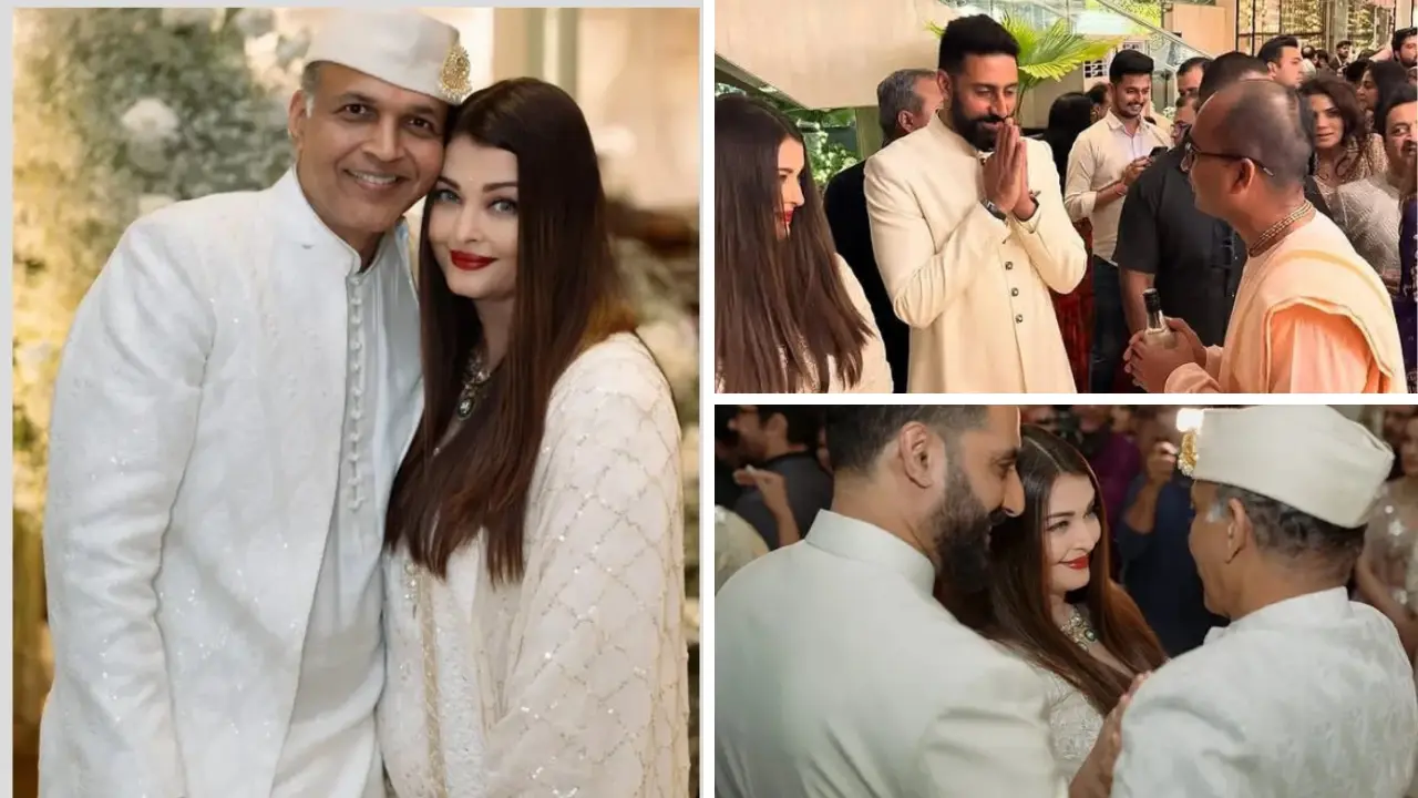 All's well! Aishwarya Rai and Abhishek Bachchan twin in matching outfits at wedding of Ashutosh Gowariker's son, see pics
