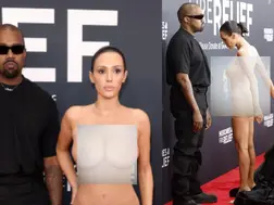 Kanye West and his wife Bianca Censori escorted out of Grammys after showing up uninvited and in a NAKED dress
