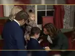 Watch: Kamala Harris' adorable moment with Senator Ruben Gallego's son wins heart online