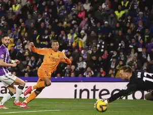 Mbappe's hat trick against Valladolid steers Madrid to four-point lead at top