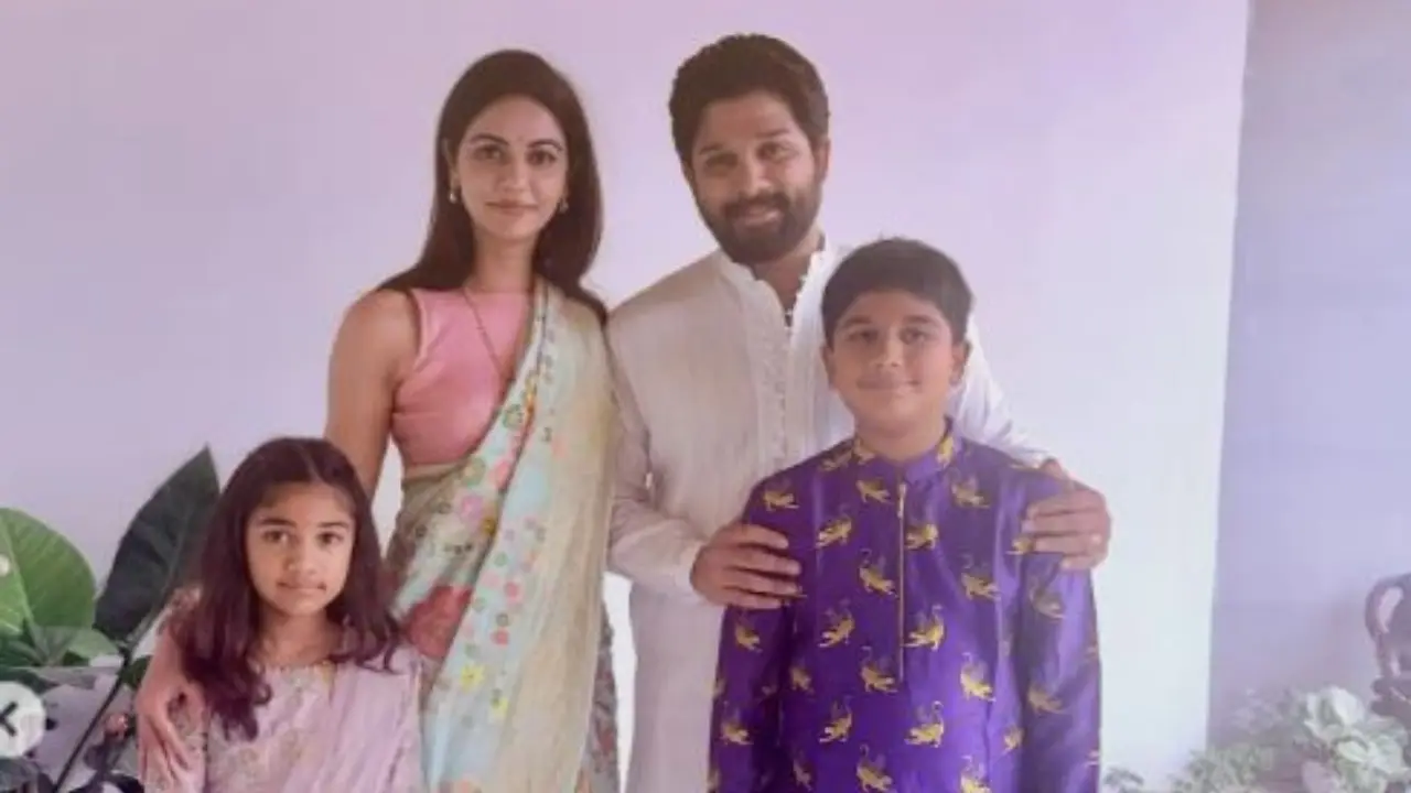 Allu Arjun looks fresh in short hair as he celebrates Makar Sankranti with family Allu Arjun looks fresh in short hair as he celebrates Makar Sankranti with family