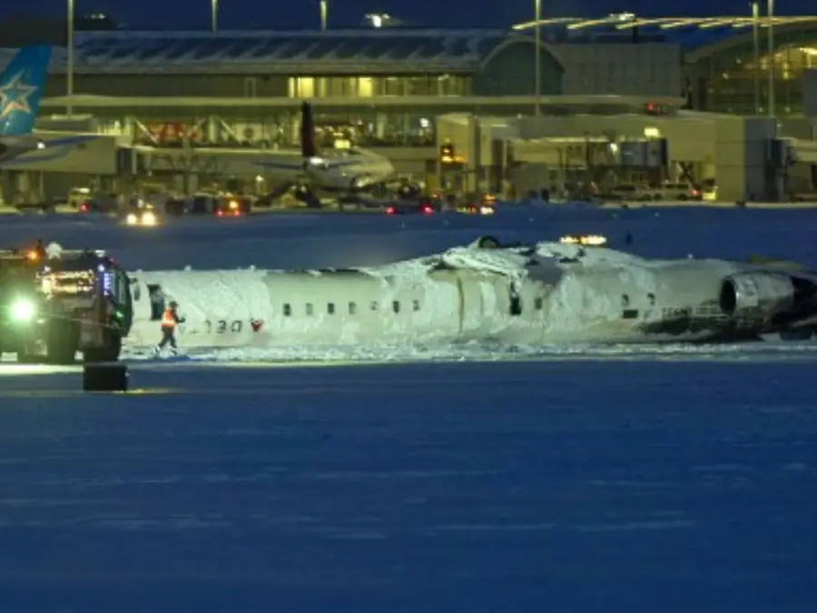 WATCH: CCTV footage shows Delta Air Lines plane crash-landing at Pearson Airport