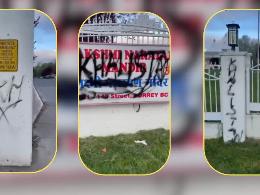 'Khalistani extremism': Hindu temple vandalised in Canada's Surrey with anti-India graffiti for the 3rd time in a row