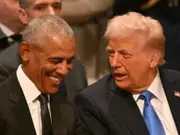 Trump mocks Harris with parody video of his conversation with Obama at Carter's funeral; 'I knew you'd win'