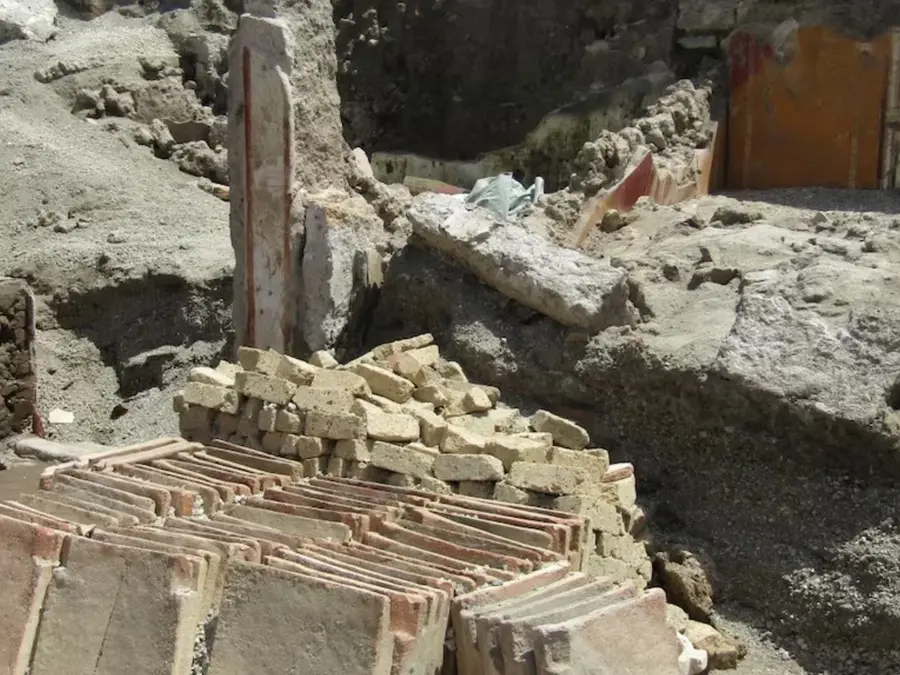 Lavish bathhouse unearthed in ‘once-in-a-century’ find from ancient Roman city of Pompeii