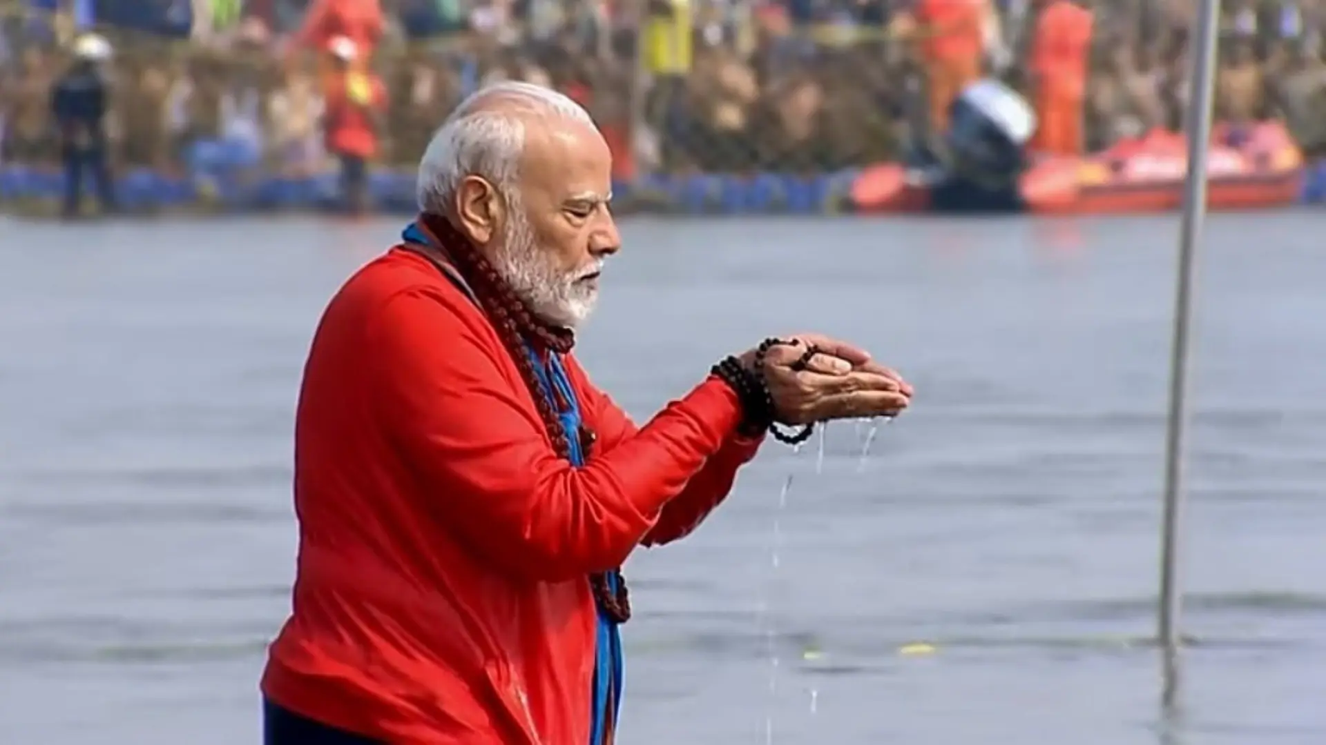 Modi at Maha Kumbh: Indian PM takes holy dip at Sangam in Prayagraj | Watch