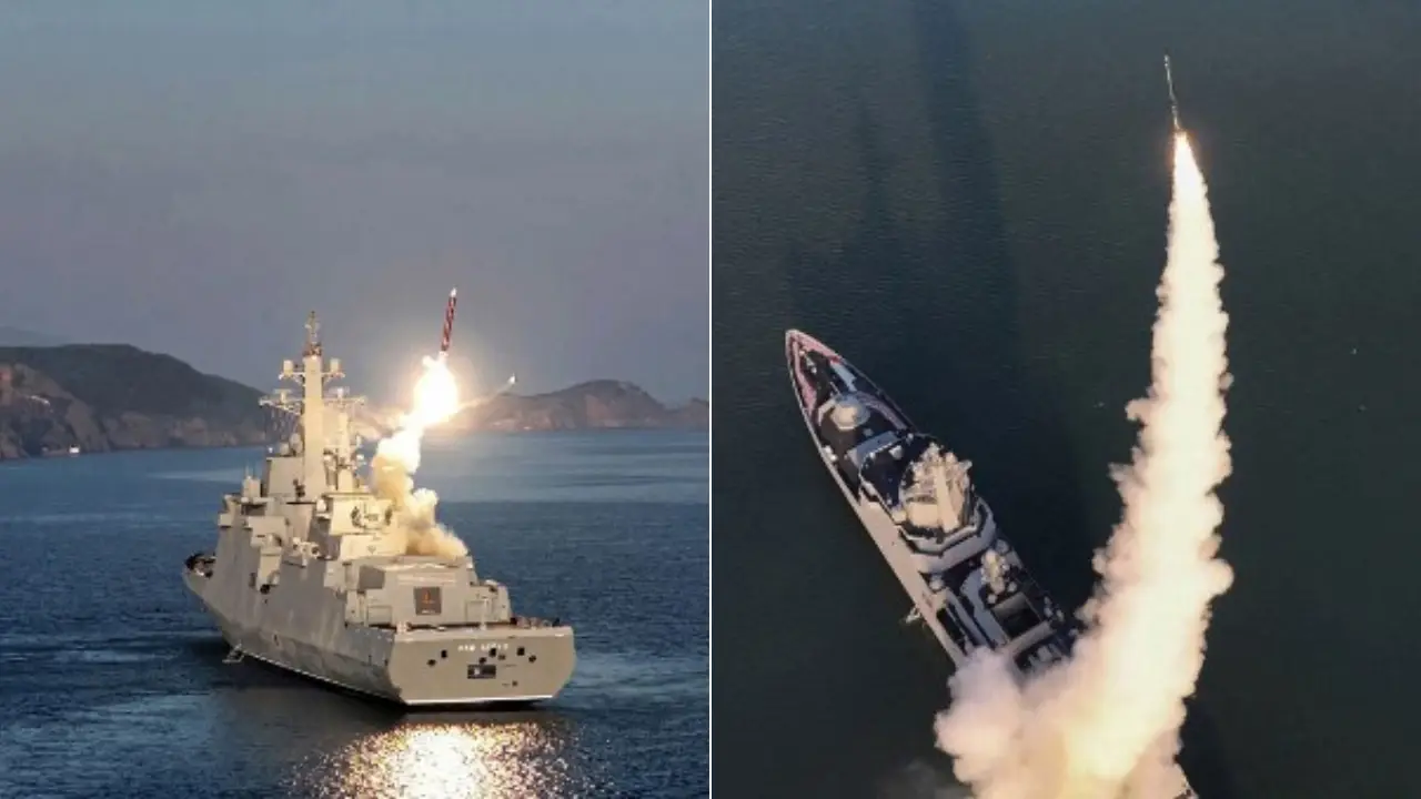 Kim watches first test-firing of new warship weapons system, orders speedily nuclear armament for North Korean navy