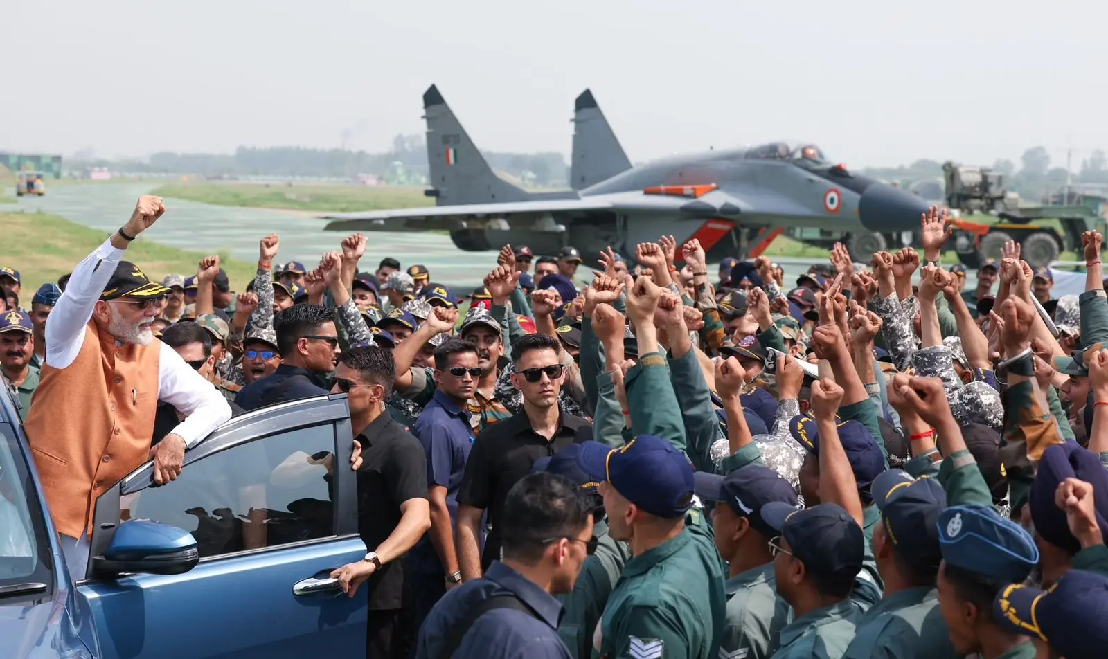 PM Modi's visit to Adampur air base came as India suspends Operation Sindoor