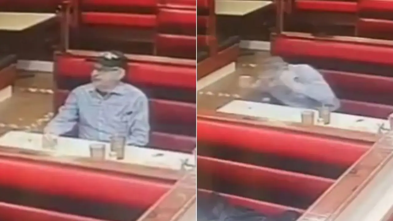 Video: Man sitting in restaurant hit by debris from Philadelphia plane crash