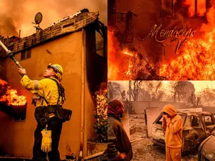 LA wildfires: Five dead as fires continue to burn with 'zero containment'