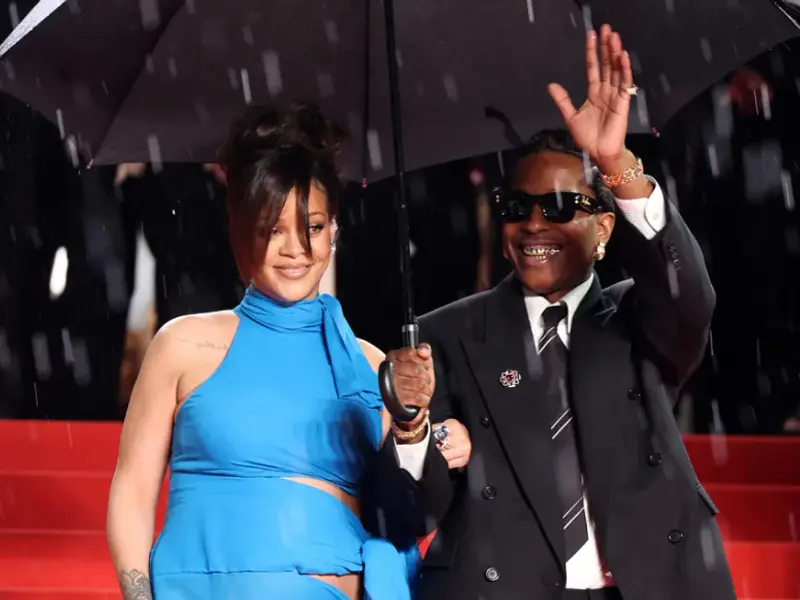 Rihanna braves the rain for partner ASAP Rocky's Highest 2 Lowest premiere at Cannes Rihanna braves the rain for partner ASAP Rocky's Highest 2 Lowest premiere at Cannes