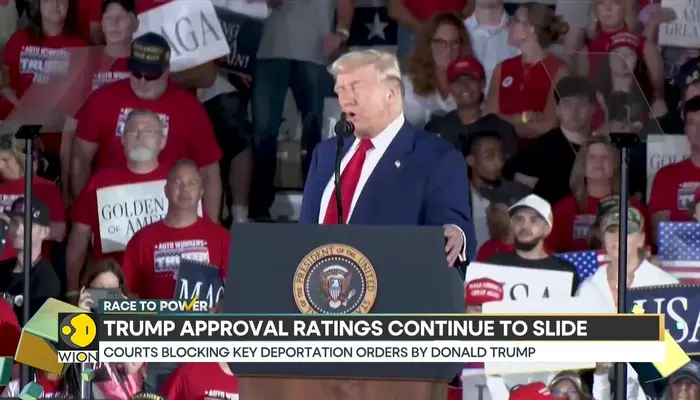  Donald Trump’s approval rating drops consistently ,polls show approval steady decline 