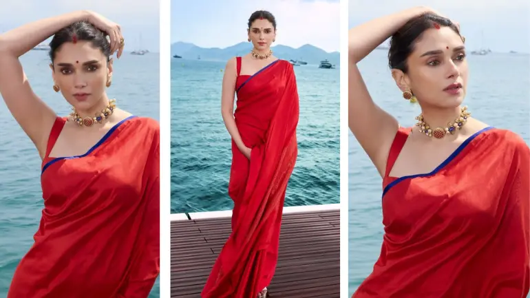 Timeless saree charm! Aditi Rao Hydari exudes elegance in Indian attire at Cannes