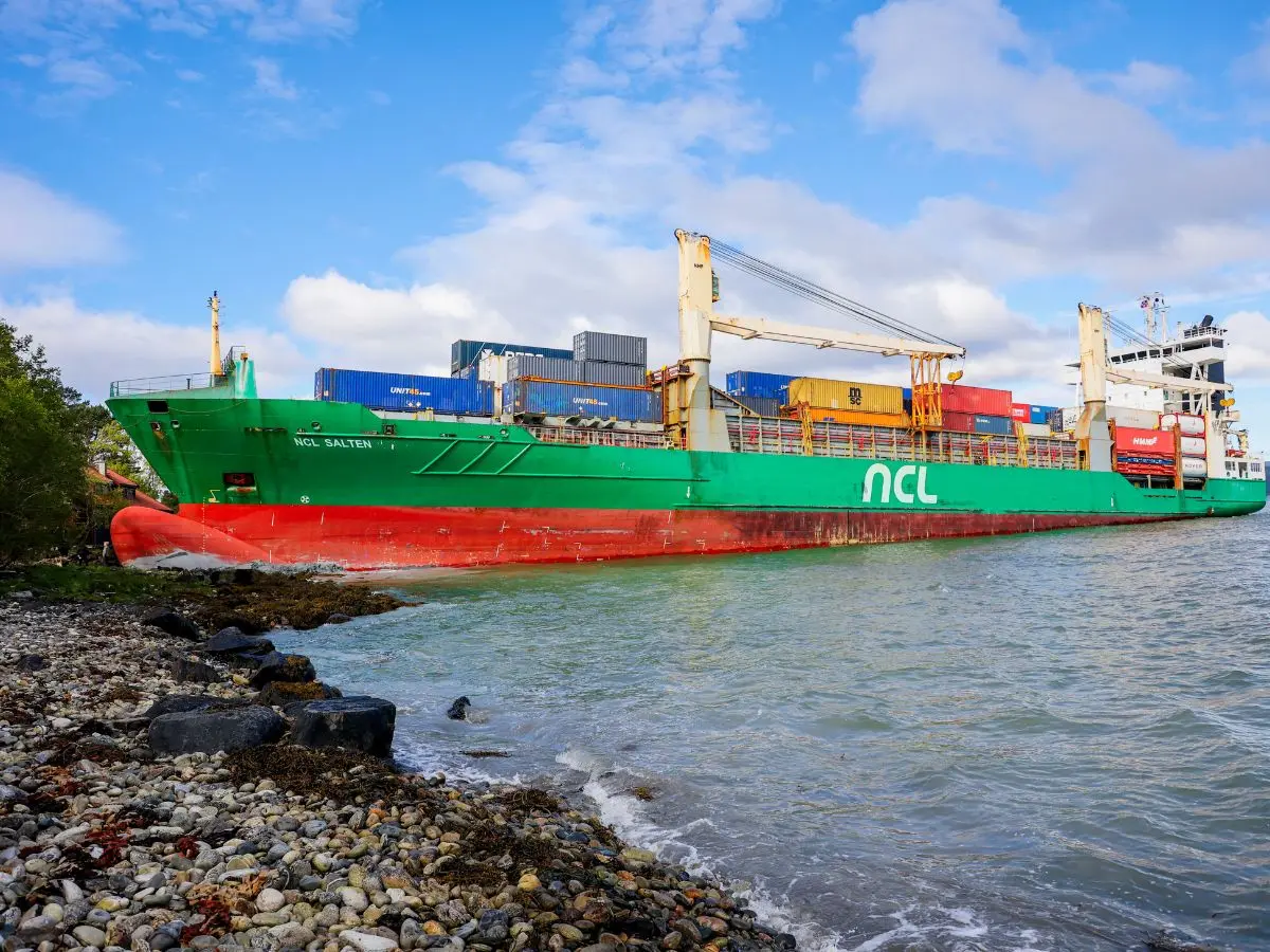 Ship remains stuck