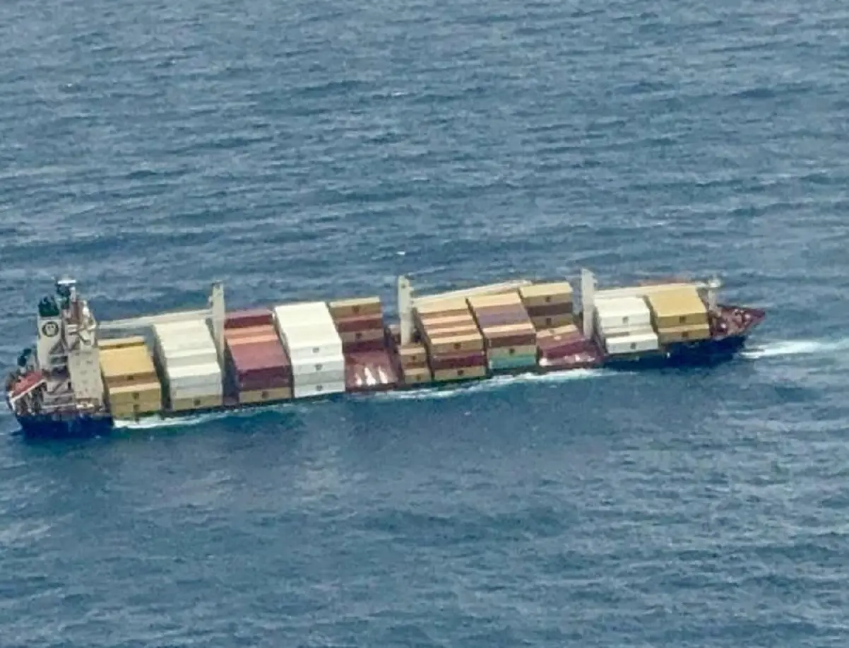 Massive cargo ship faces risk of sinking off Kochi; rescue ops underway