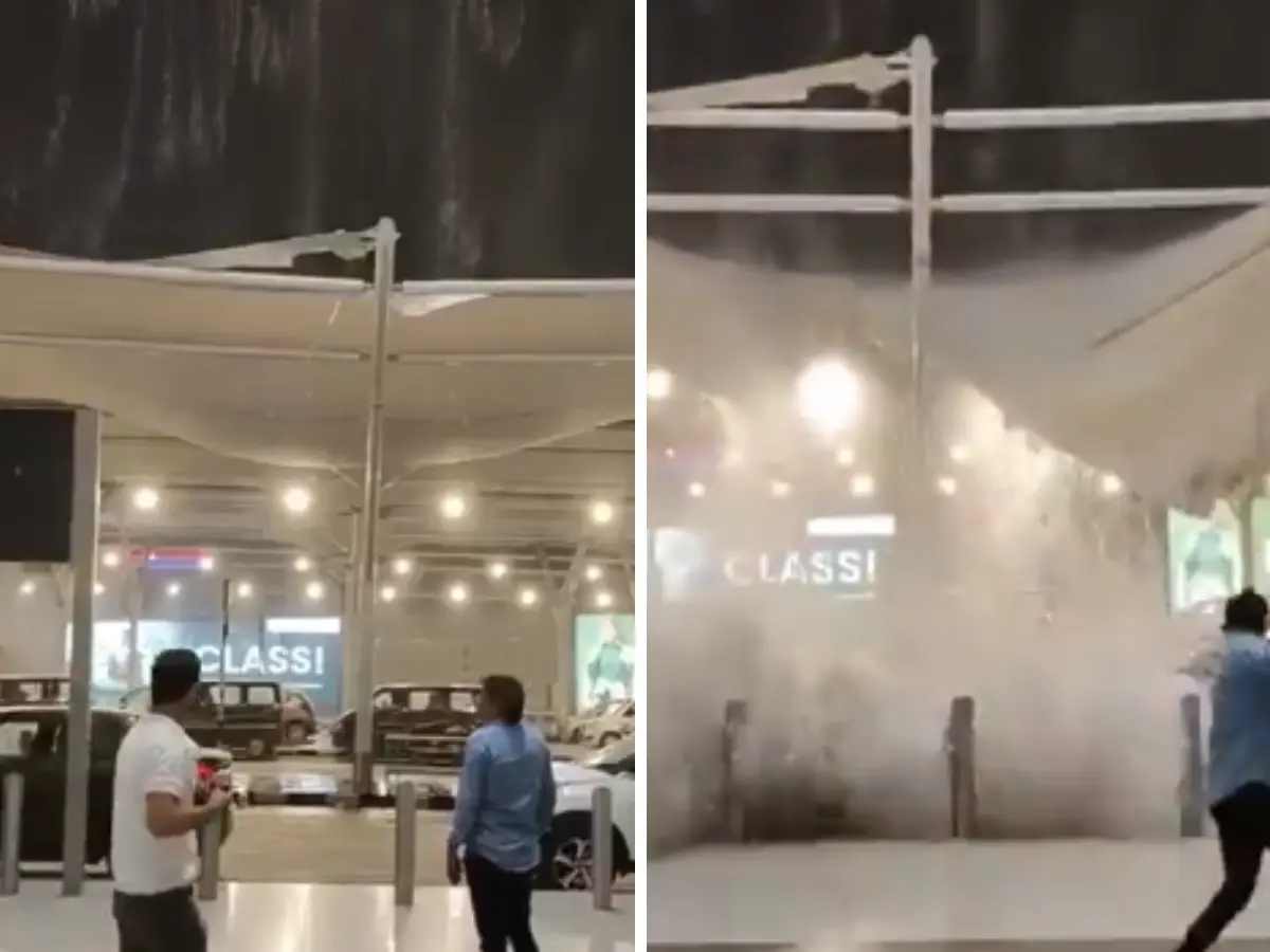 Delhi Airport scare: Portion of roof collapses at Terminal 1 amid heavy rains and thunderstorm | WATCH