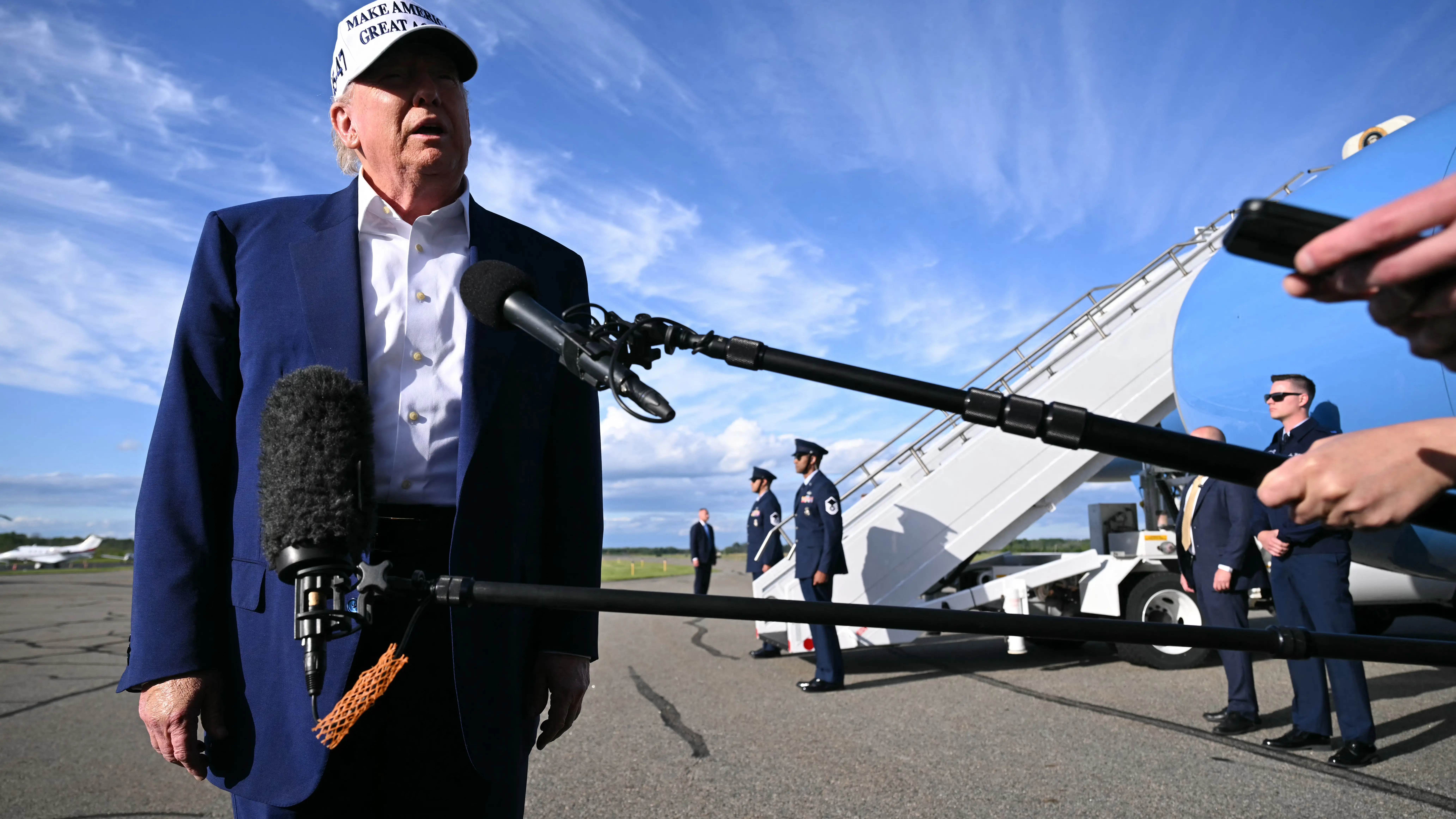 Frustrated Trump calls a reporter "you're fake news" when asked what he was going to do about Vladimir Putin Frustrated Trump calls a reporter "you're fake news" when asked what he was going to do about Vladimir Putin