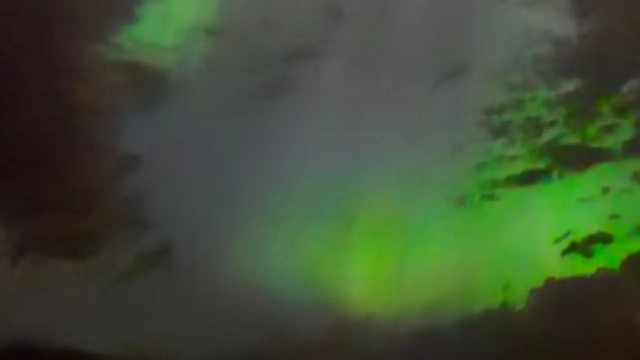 Green aurora borealis