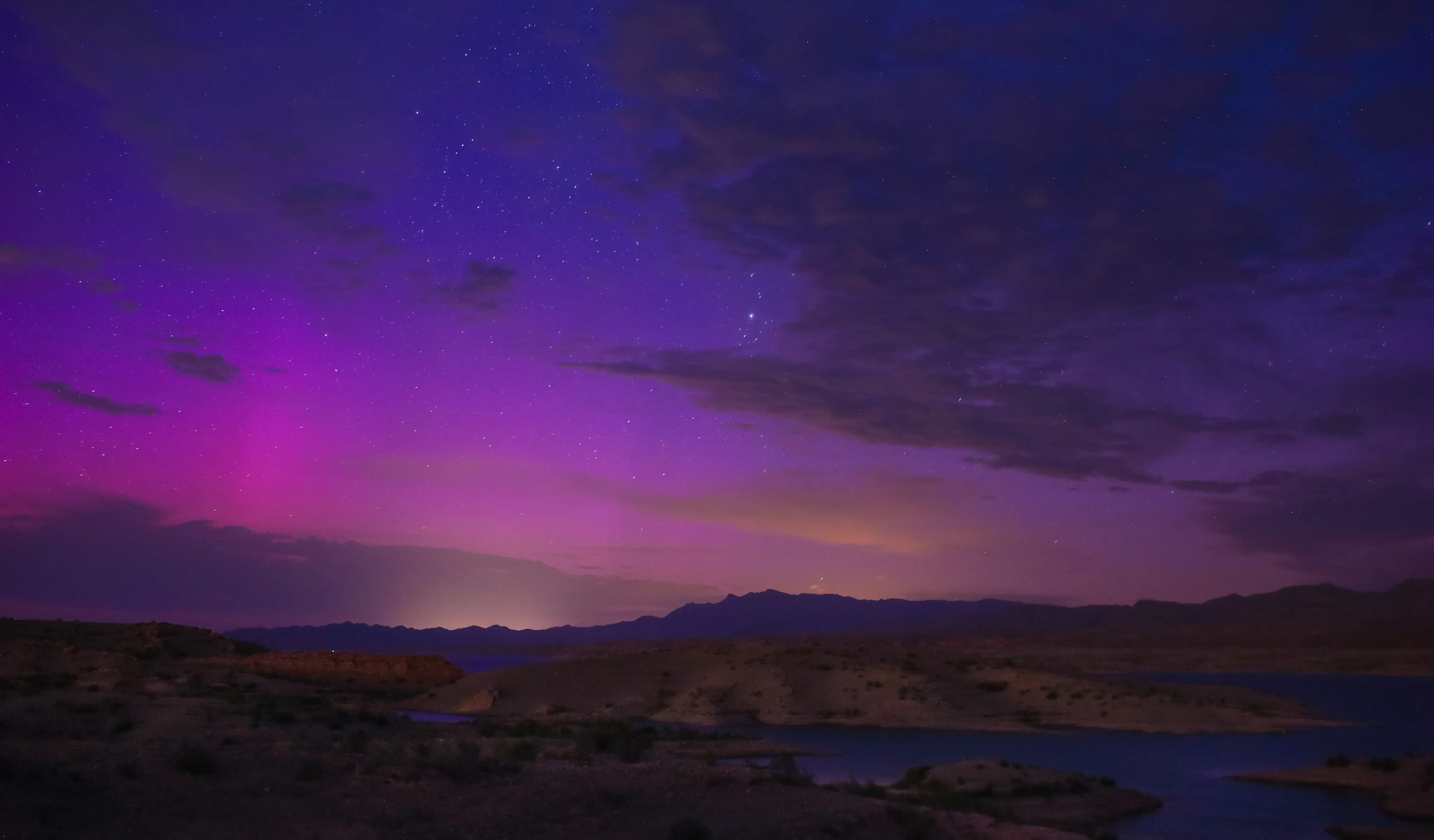 Shades of pink and blue