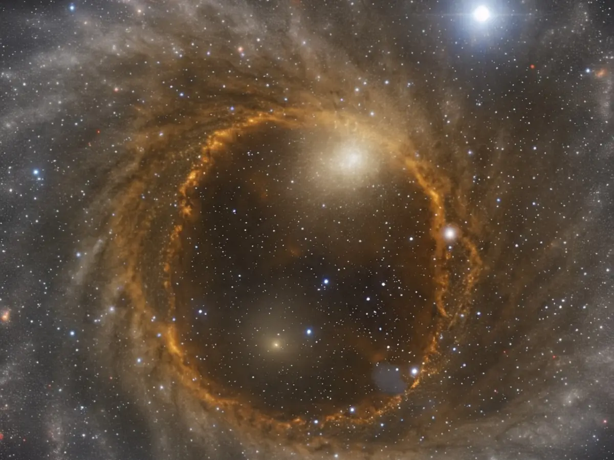 Water bodies similar to that seen in Saturn's rings spotted in deep space