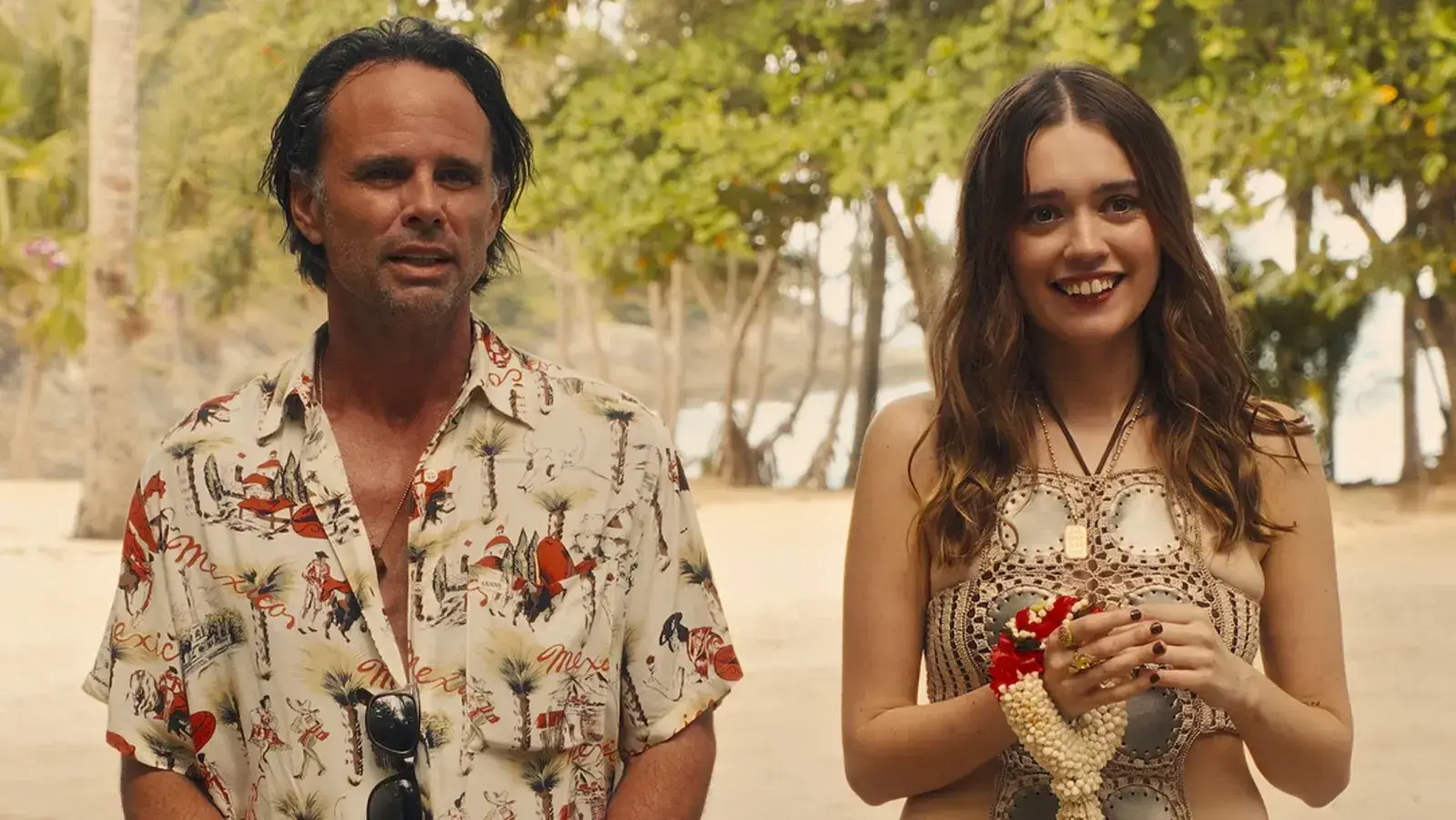 Walton Goggins clears the air about feud with White Lotus co-star Aimee Lou Wood