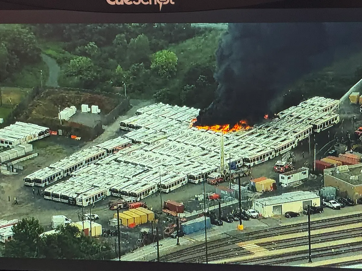 Nearly two dozens SEPTA buses on fire in Philadelphia's Nicetown-Tioga ...