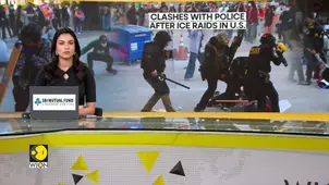 US: Clashes erupt between police & demonstrators in Los Angles