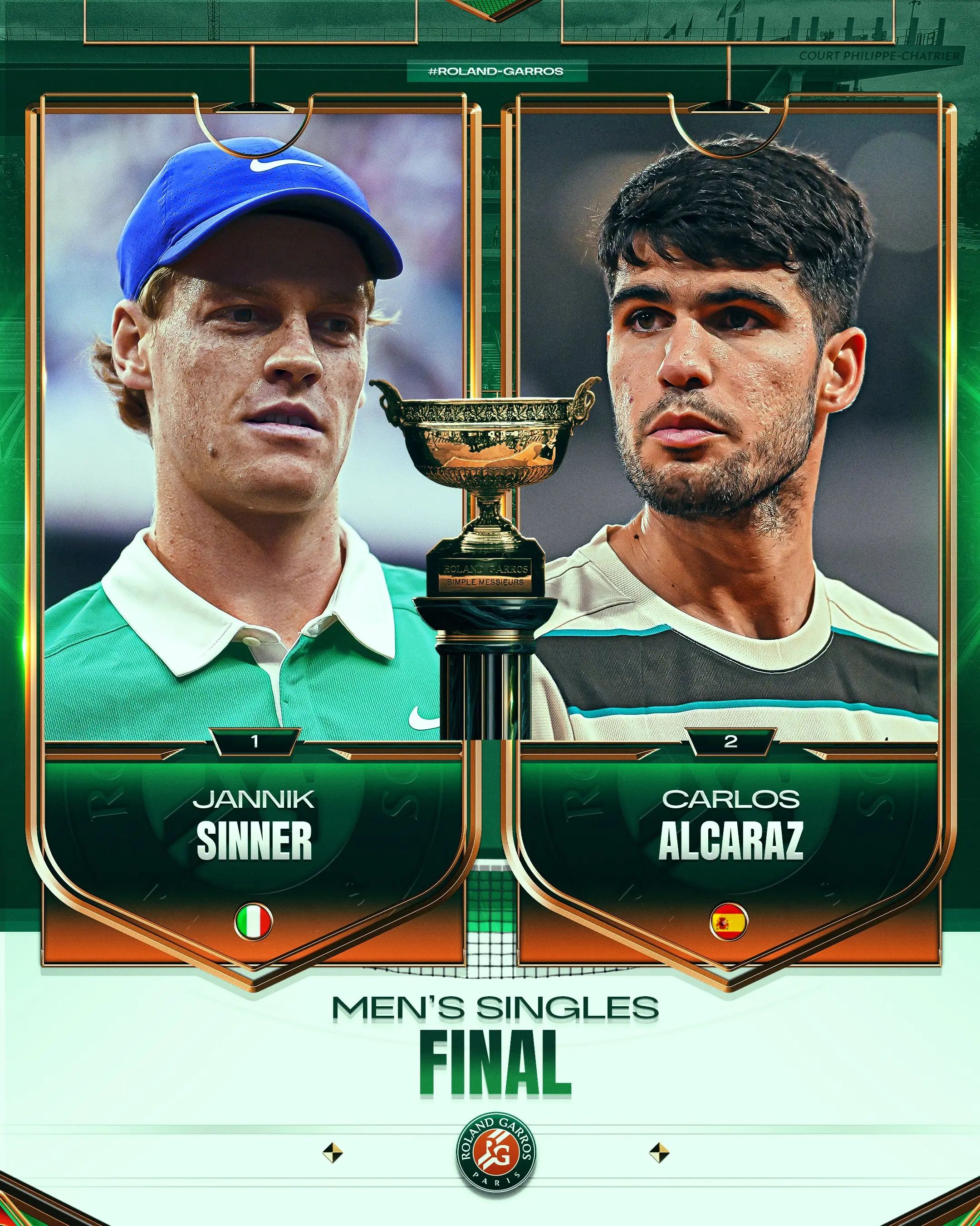 French Open 2025: Sinner sets up maiden Roland Garros final against defending champions Alcaraz