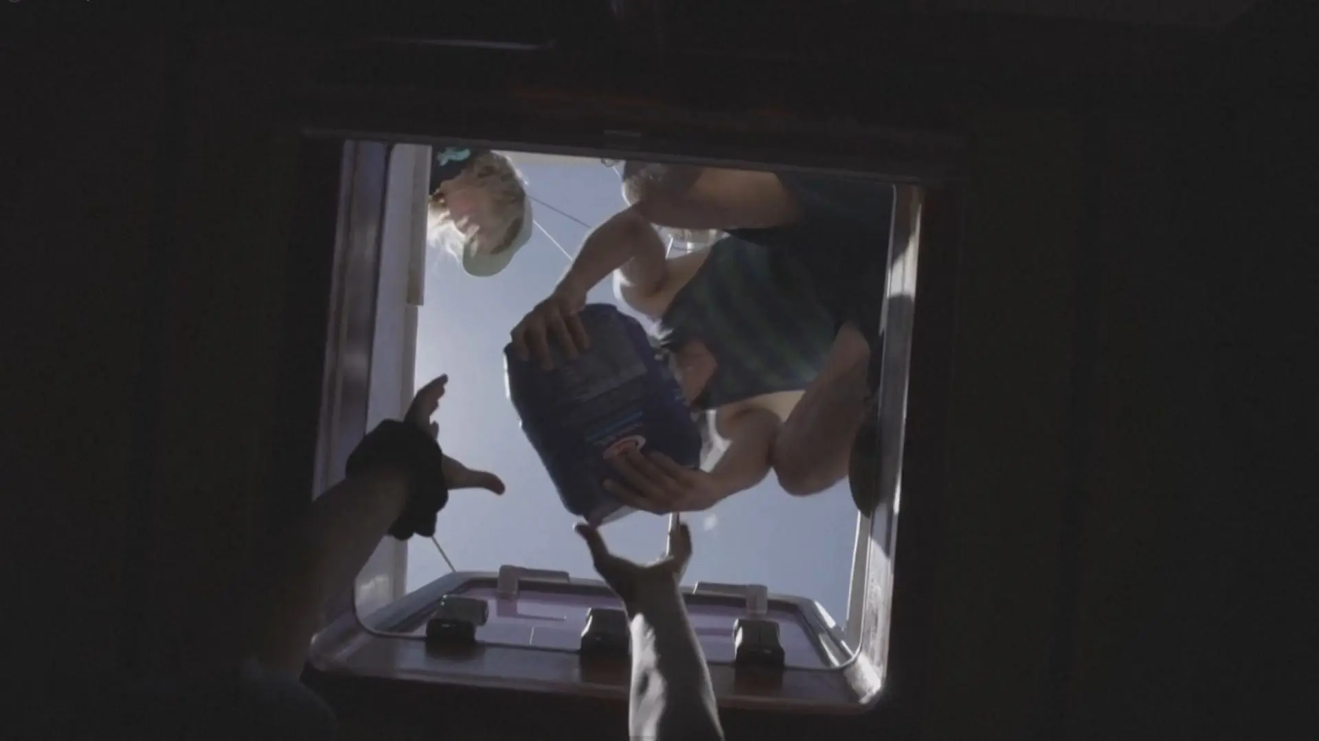 Activists carrying aid