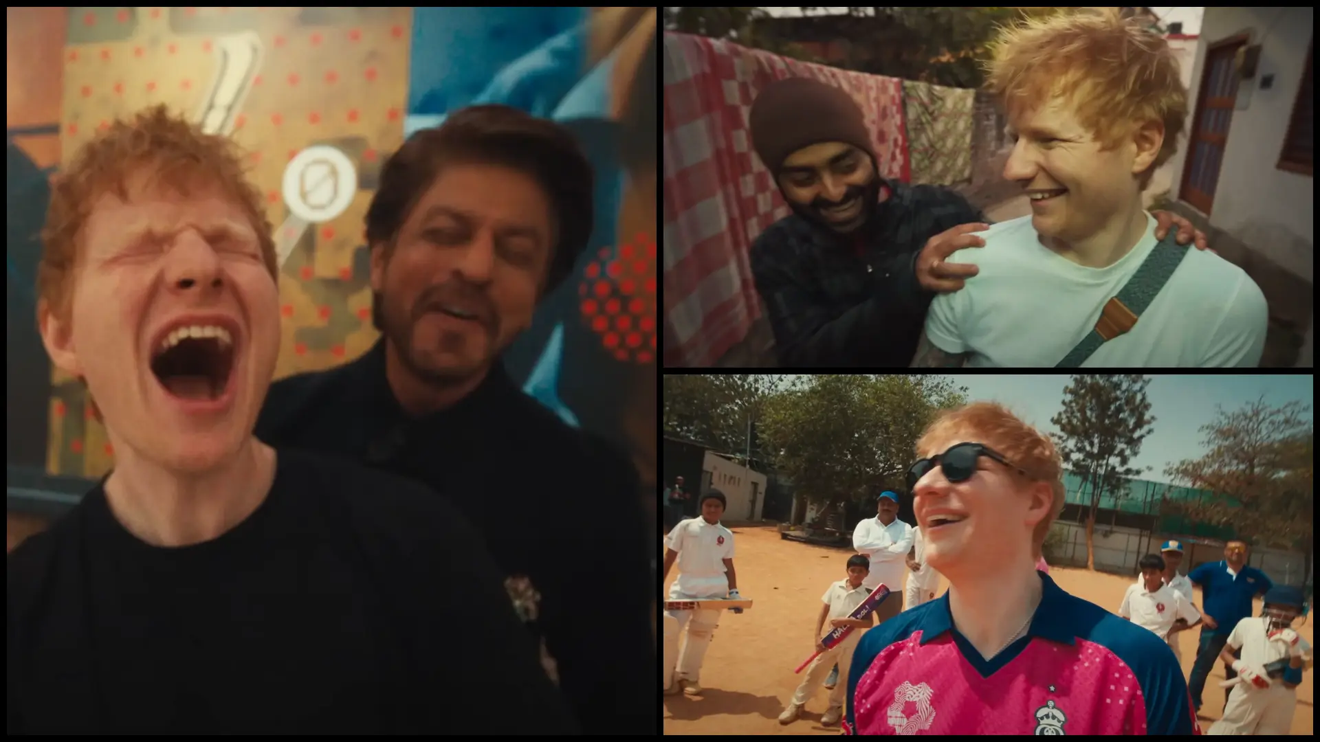 Ed Sheeran plays cricket and chills with Shah Rukh Khan in his desi-flavoured ‘Sapphire’ music video|Watch