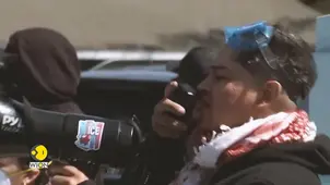 Large police deployment across the city of Los Angeles after violent clashes with protesters