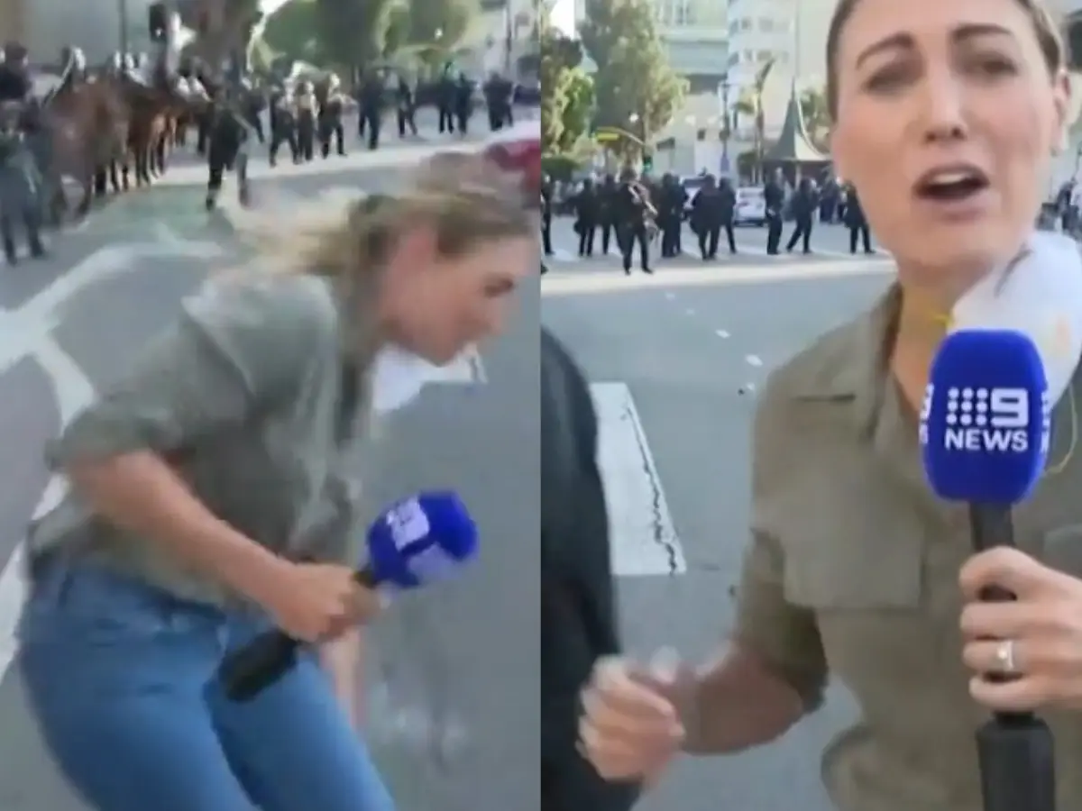 'You just f***ing shot the reporter!': Australian journalist shot at while covering LA protest | WATCH
