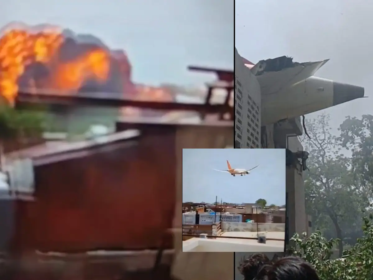 Ahmedabad plane crash | Moment when Air India flight crashed in Gujarat