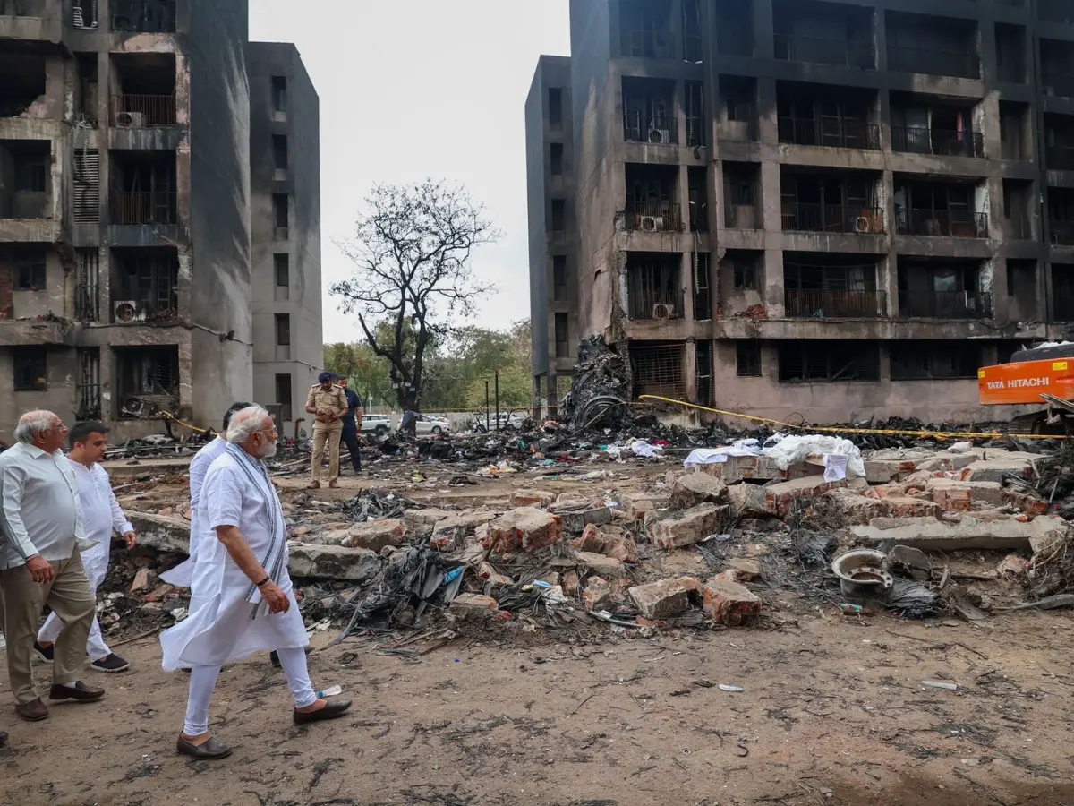 Ahmedabad plane crash: PM Modi visits site, chairs meeting with authorities