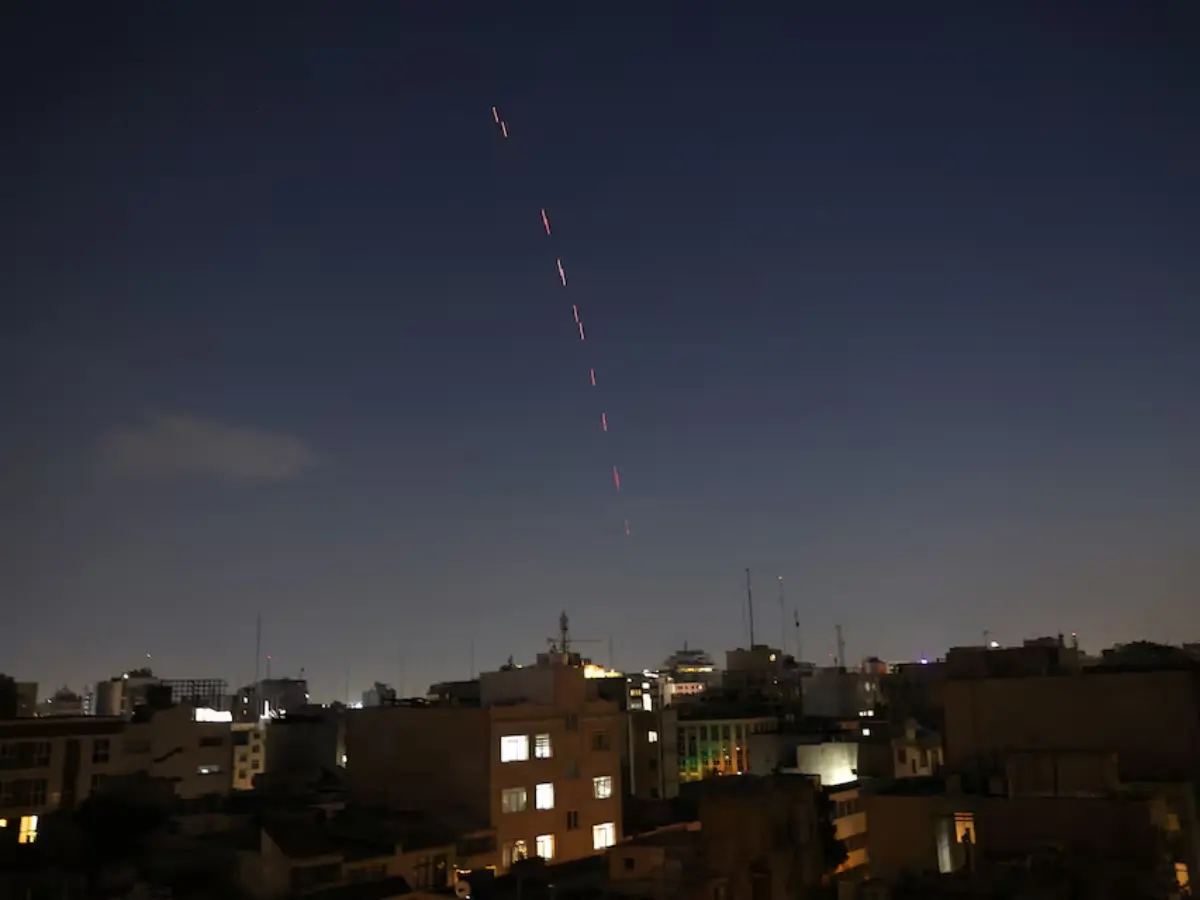 Missiles were seen over Tel Aviv's skyline