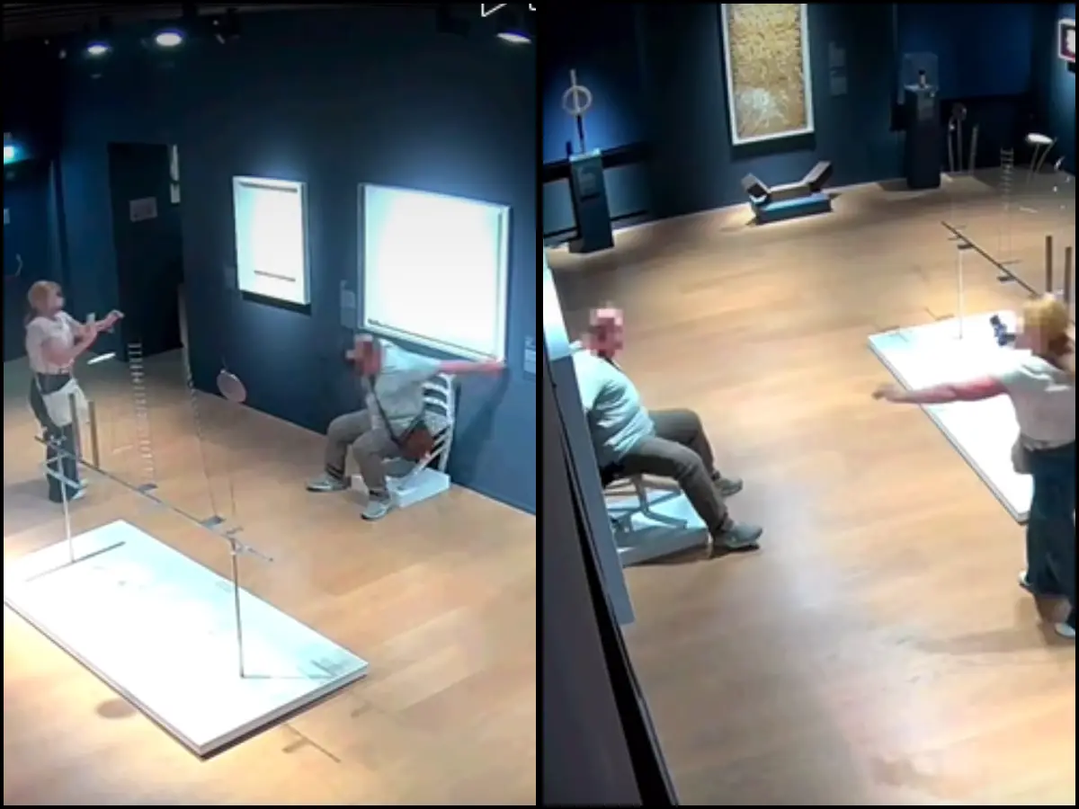 Man sits on 'Van Gogh' chair, shatters art piece covered in Swarovski