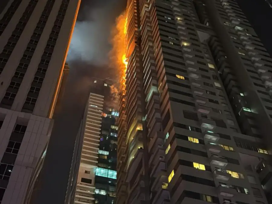 '764 apartments, 3,820 people': Massive fire erupts in 67-storey building in Dubai Marina - WATCH