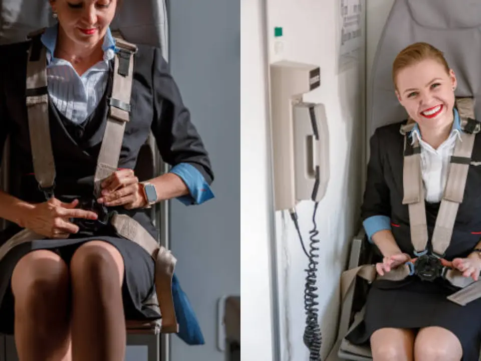 Why cabin crew seat belts are different from passenger belts in aircraft