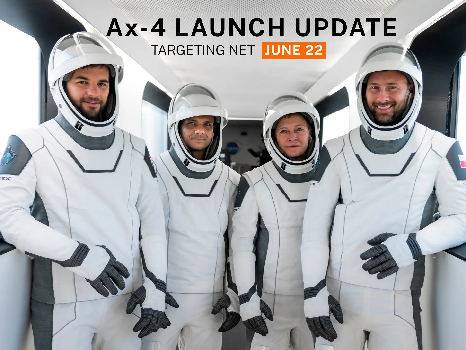 Axiom-4 spaceflight postponed 6th time; now targets June 22 launch Axiom-4 spaceflight postponed 6th time; now targets June 22 launch