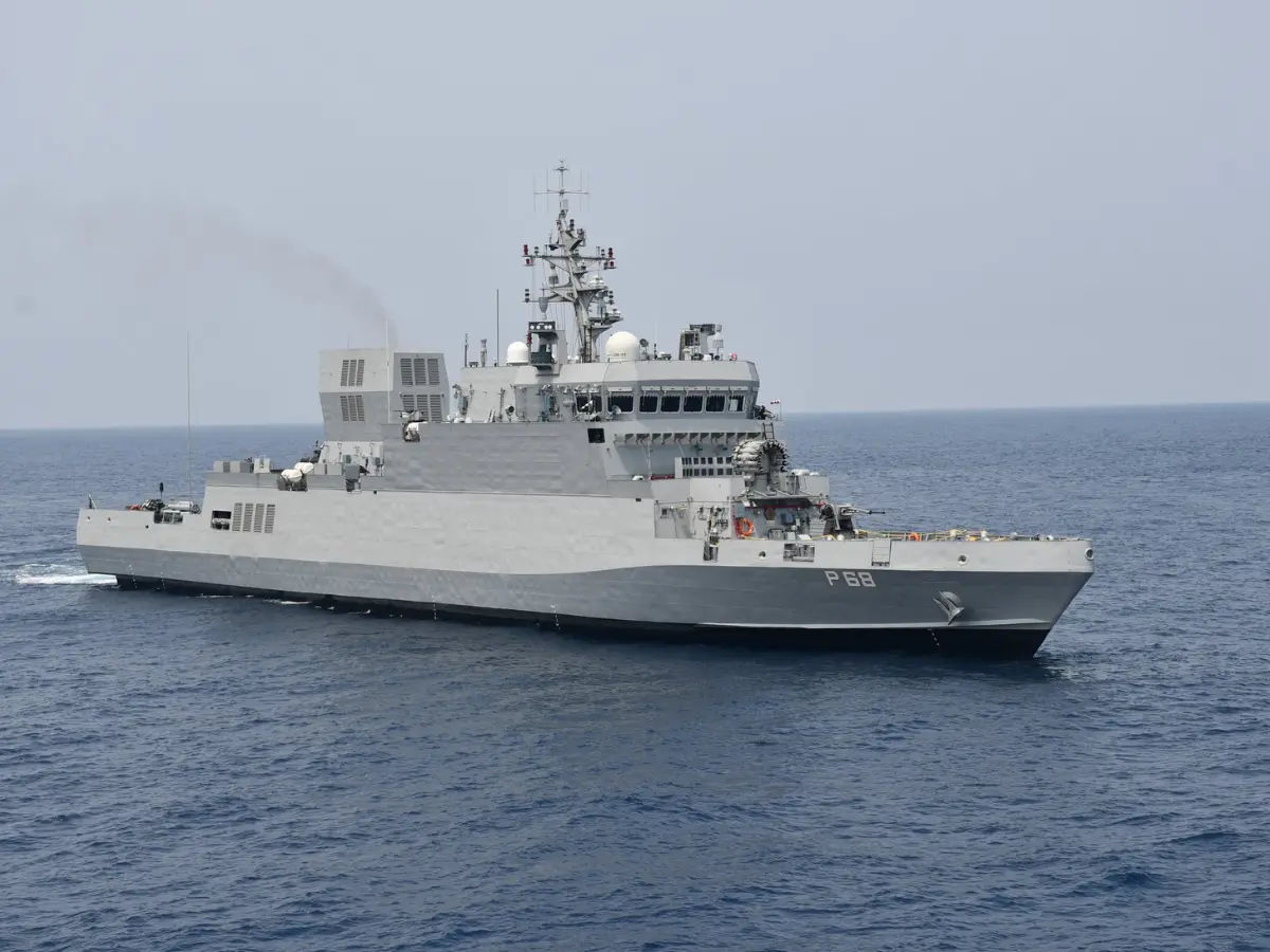 77-meter-long warship