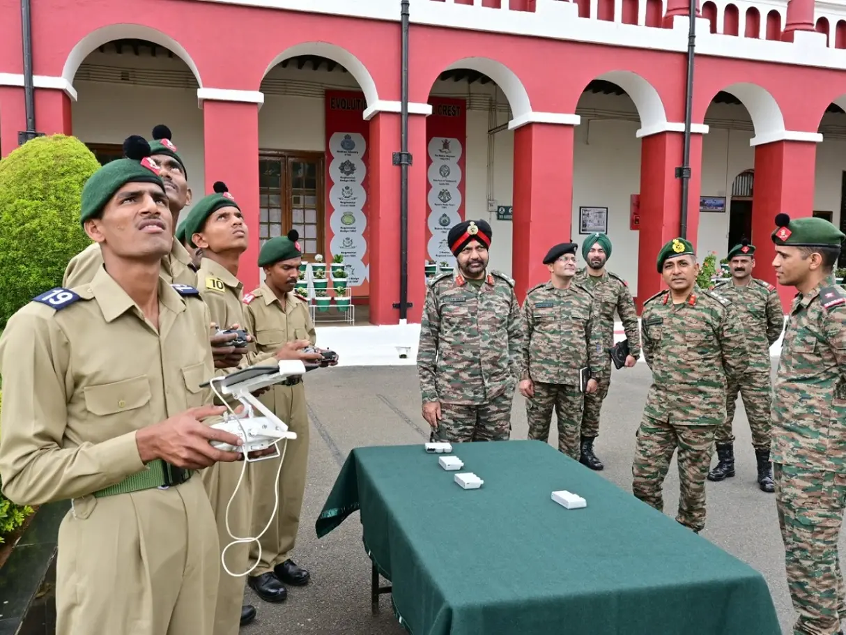 Indian Army establishes drone training facility at Madras Regimental Centre Indian Army establishes drone training facility at Madras Regimental Centre