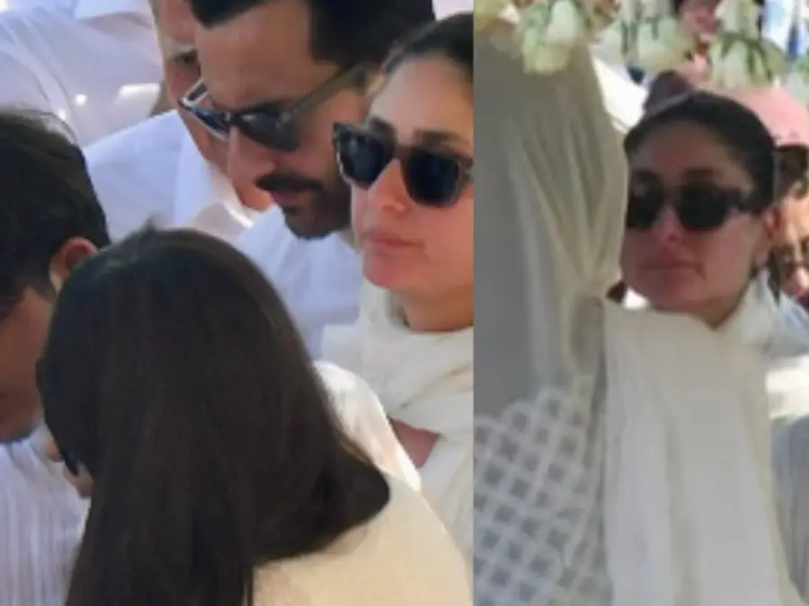 Karisma Kapoor holds son at ex-Sunjay Kapur's funeral, Kareena Kapoor and Saif Ali Khan also attend